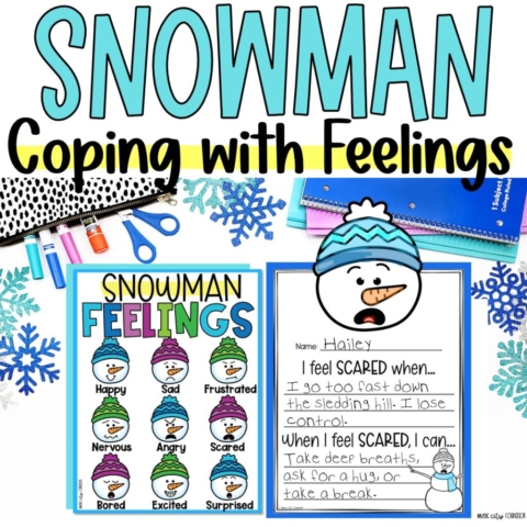 snowman winter coping skills feelings emotions SEL counseling