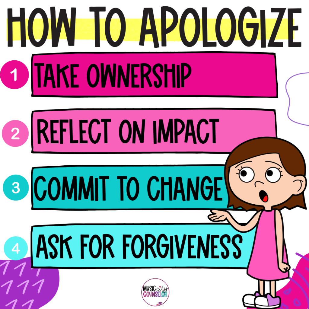 4 Easy Steps To Teach Students How To Apologize Music City Counselor