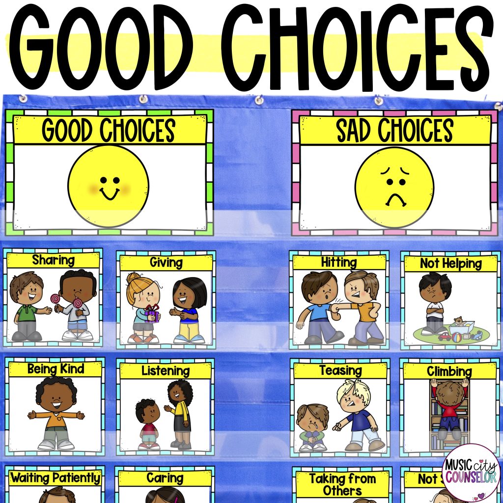 Preschool & Prek Making Good Choices Lesson - Music City Counselor