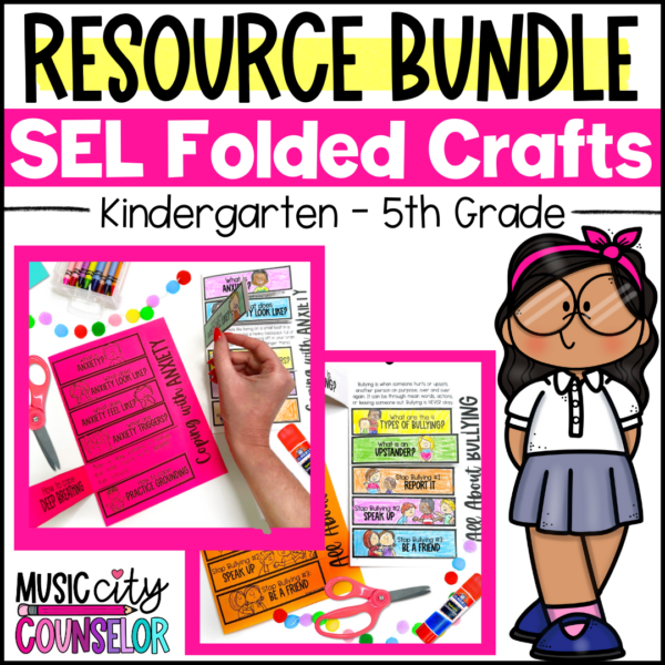 10 SEL & Counseling Folded Craft Activities