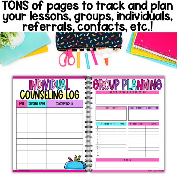 Elementary School Counseling Digital & Printable Planner - Image 4