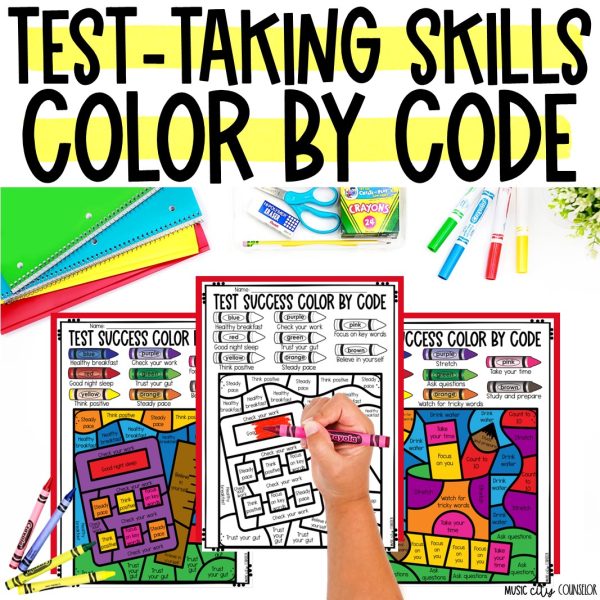 Test-Taking Tips Color by Code Activity