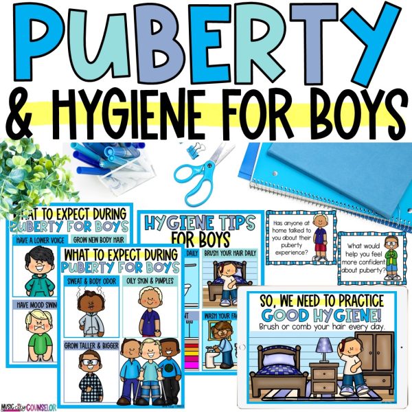 Puberty & Hygiene for Boys, Digital & Printable