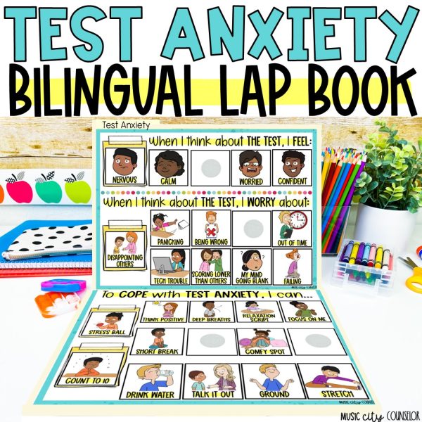 Test Anxiety & Test-Taking Skills Bilingual Lap Book