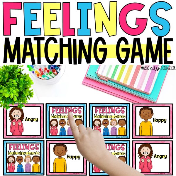 Feelings Matching Game, Bilingual