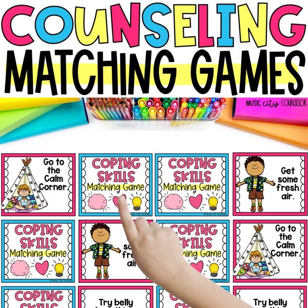 Counseling & SEL Matching Games Bilingual BUNDLE