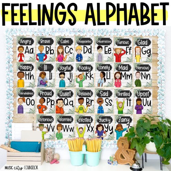 Feelings Alphabet Line, Farmhouse Decor