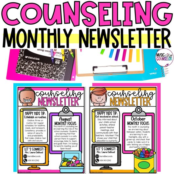 Counseling Editable Newsletter