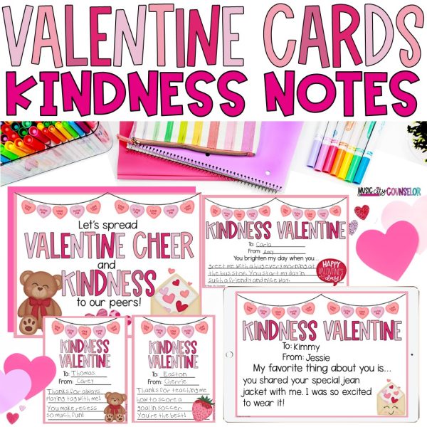 Valentine's Day Kindness Notes, Digital & Printable