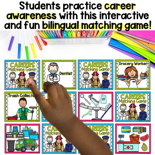 Careers & Community Helpers Bilingual Matching Game - Image 2