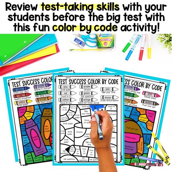 Test-Taking Tips Color by Code Activity - Image 2