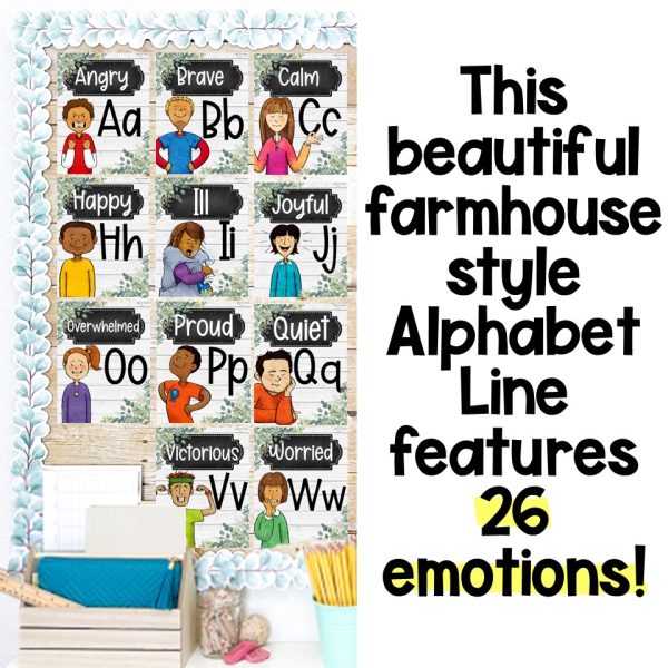 Feelings Alphabet Line, Farmhouse Decor - Image 2