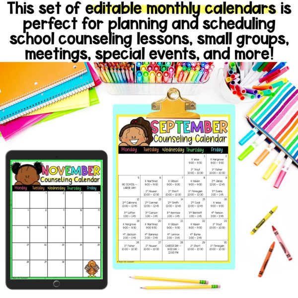 School Counseling Monthly Calendar - Image 2