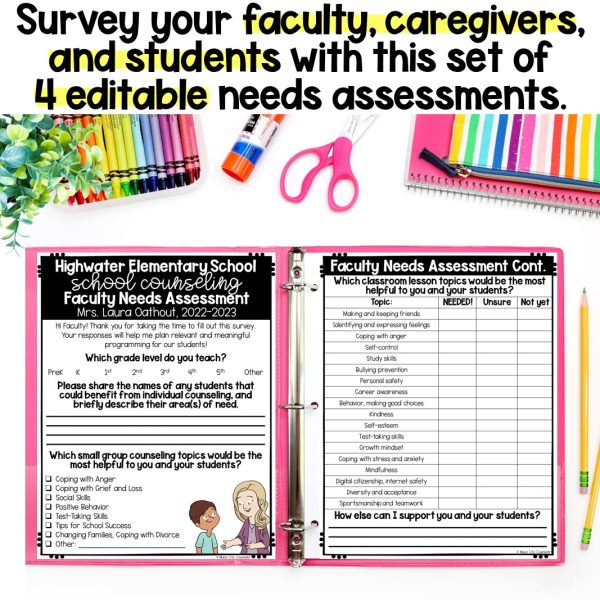 School Counseling Needs Assessment, Bilingual, Digital & Printable - Image 2