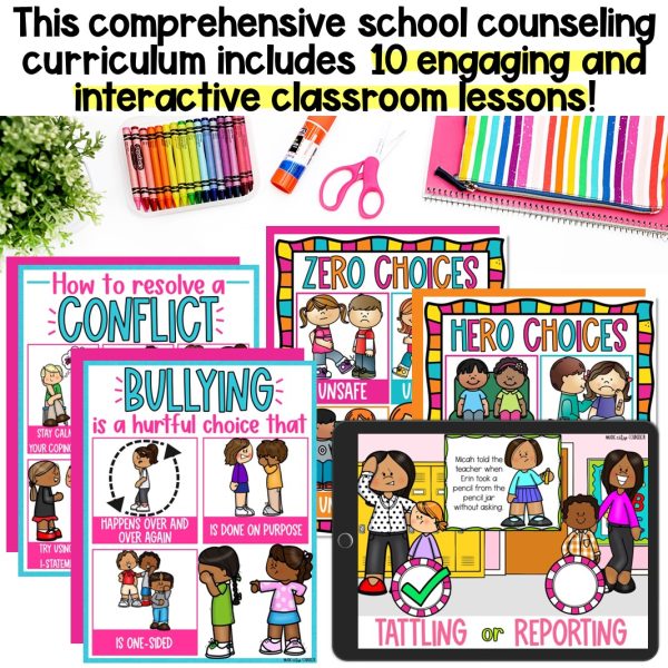 School Counseling Curriculum, 10-Lesson Bundle #3 - Image 2