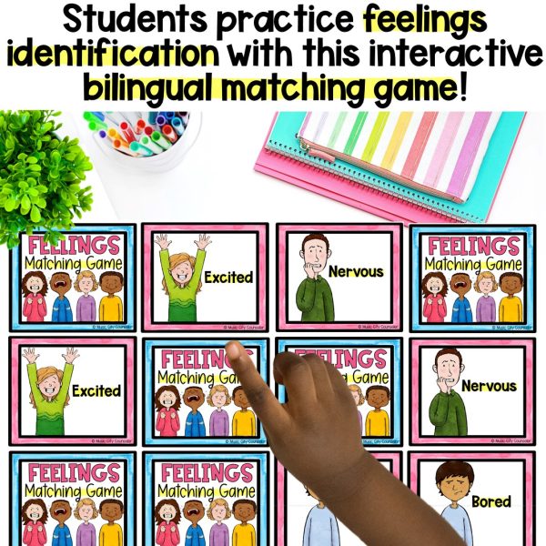 Feelings Matching Game, Bilingual - Image 2