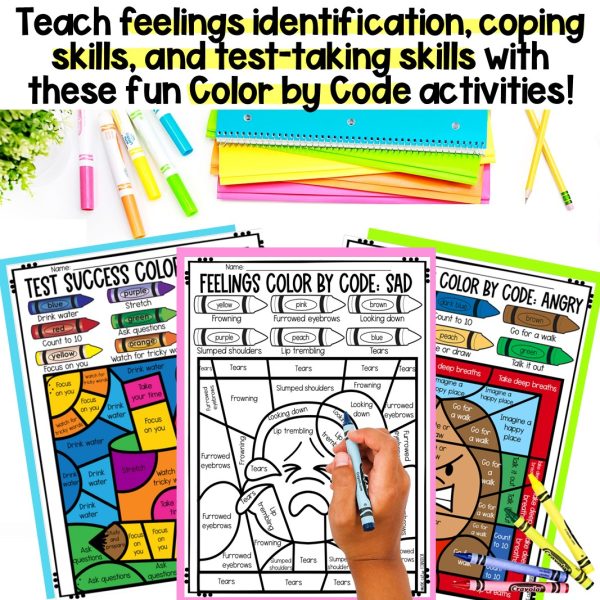 Counseling & SEL Color by Code BUNDLE - Image 2