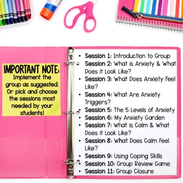 Anxiety Small Group & Individual Counseling Curriculum - Image 3