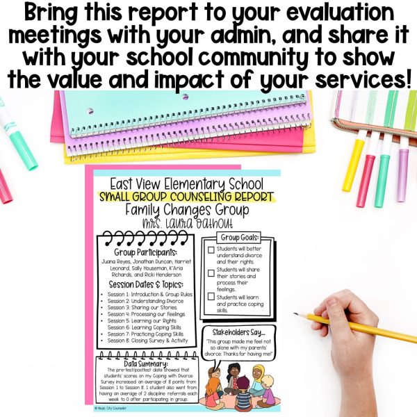 Small Group Counseling Summary Report, Editable - Image 4