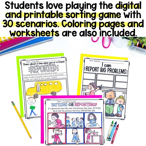 Tattling vs. Reporting (Telling) Lesson - Image 4