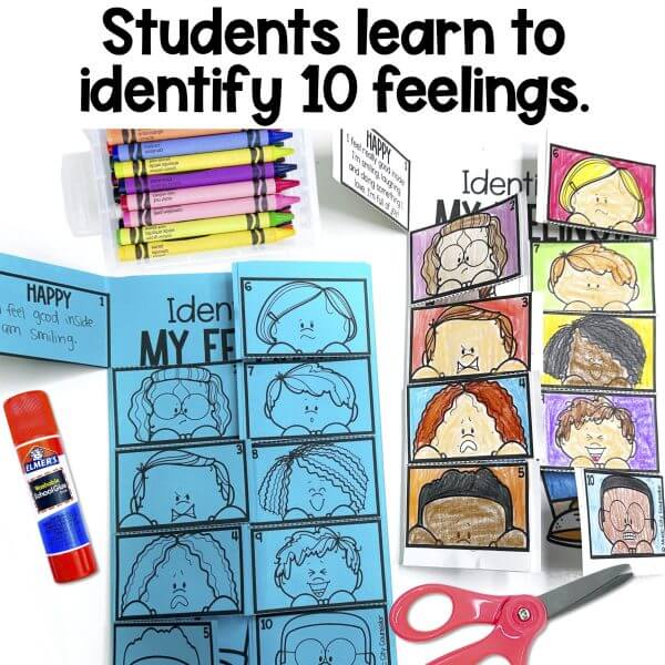 Identifying Feelings Folded Craft Activity - Image 3