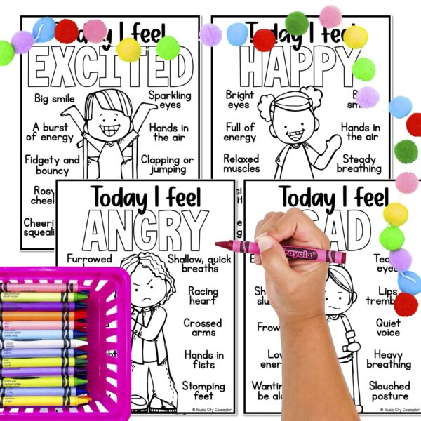 Feelings Posters & Coloring Pages - Image 4