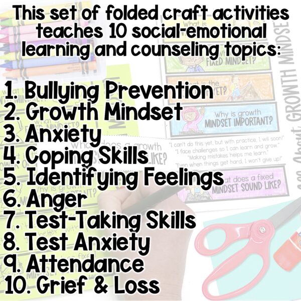 10 SEL & Counseling Folded Craft Activities - Image 2