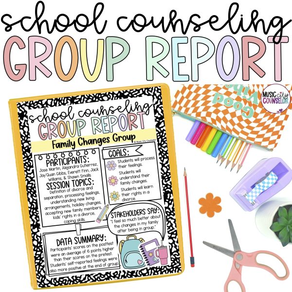 Small Group Counseling Editable Data Report