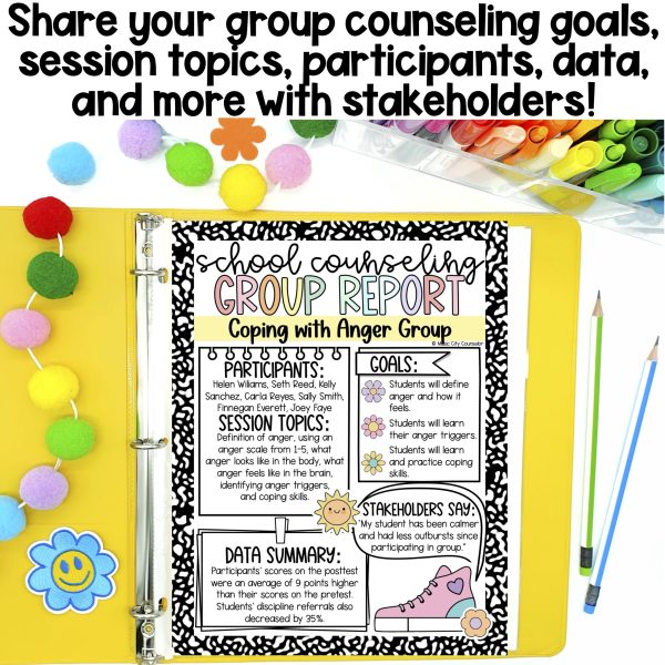 Small Group Counseling Editable Data Report - Image 3