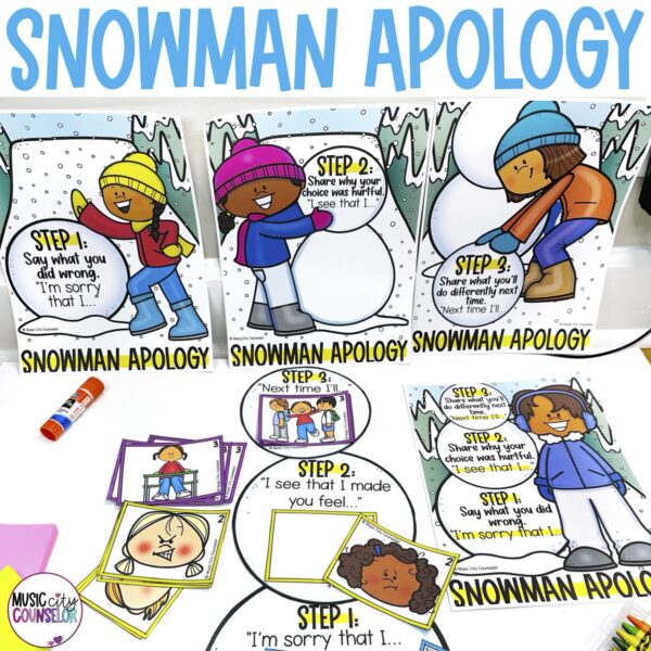 How to Apologize Snowman Lesson