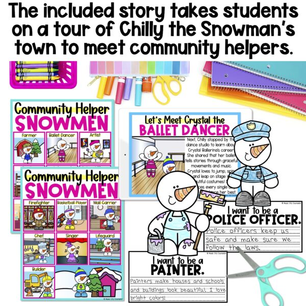 Snowman Careers & Community Helpers Lesson - Image 3