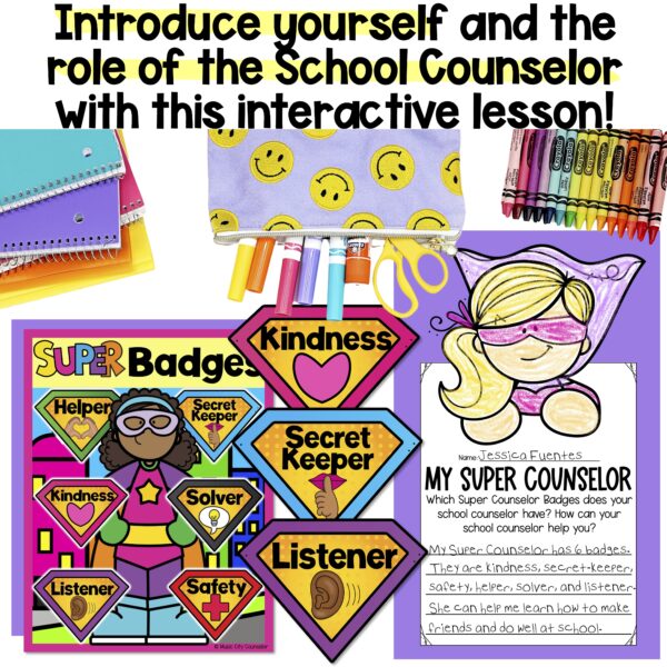 Meet the School Counselor Lesson: Superhero Theme - Image 2