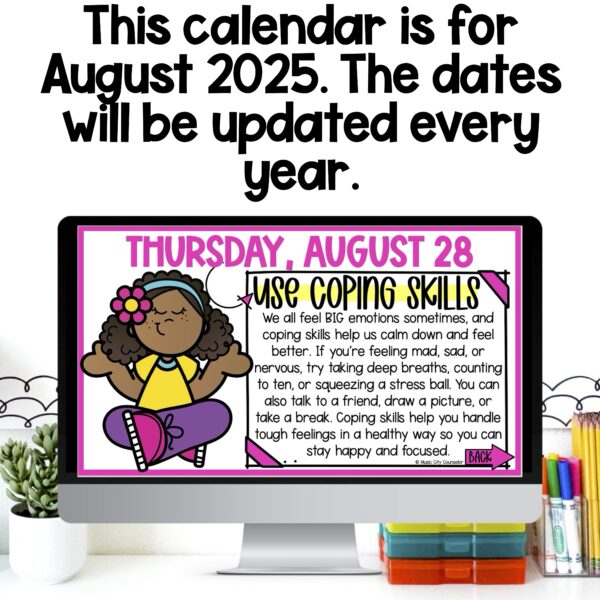 SEL & School Counseling Calendar: August - Image 4