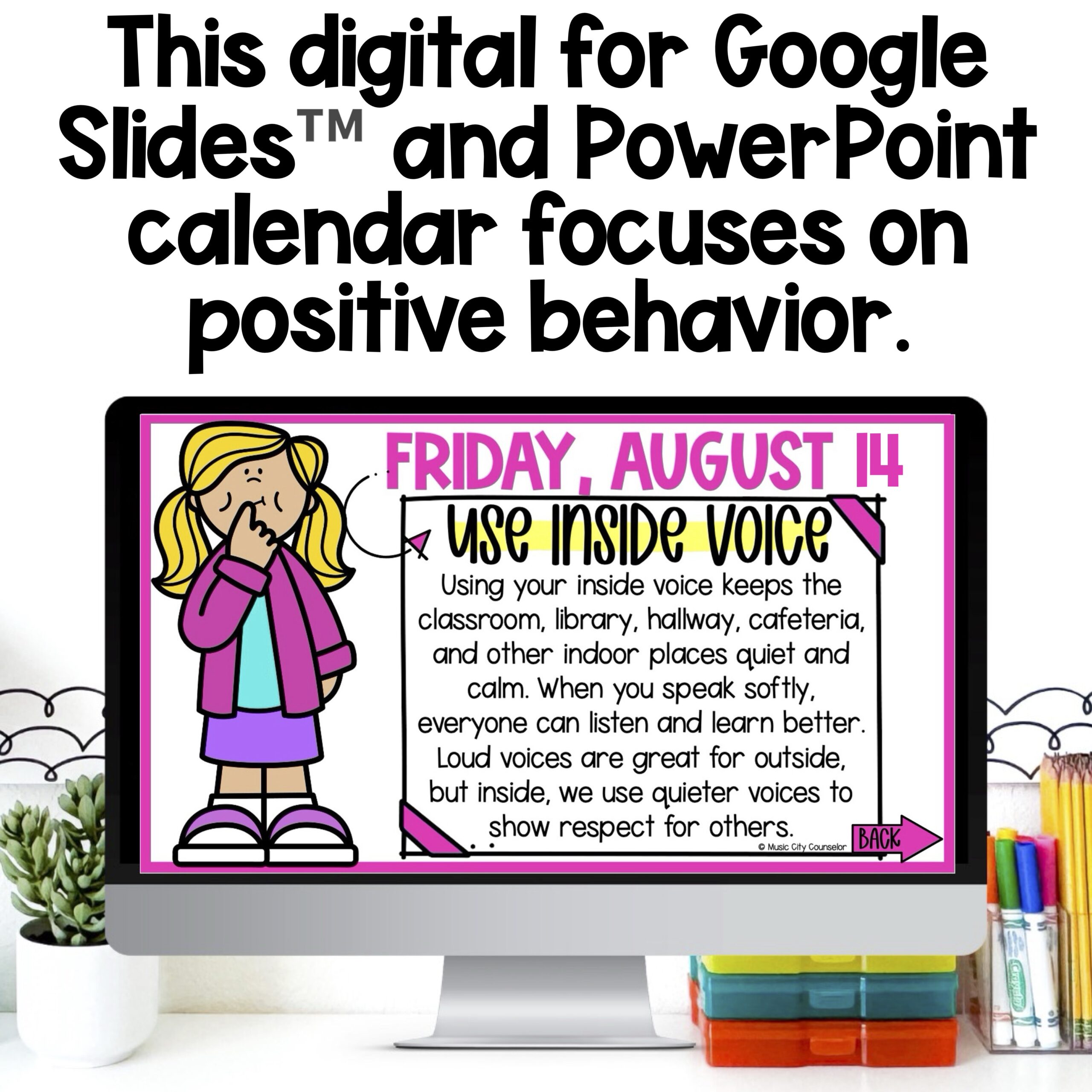 EDITABLE SEL Digital Calendar: Positive Behavior, August 2026 - Image 2