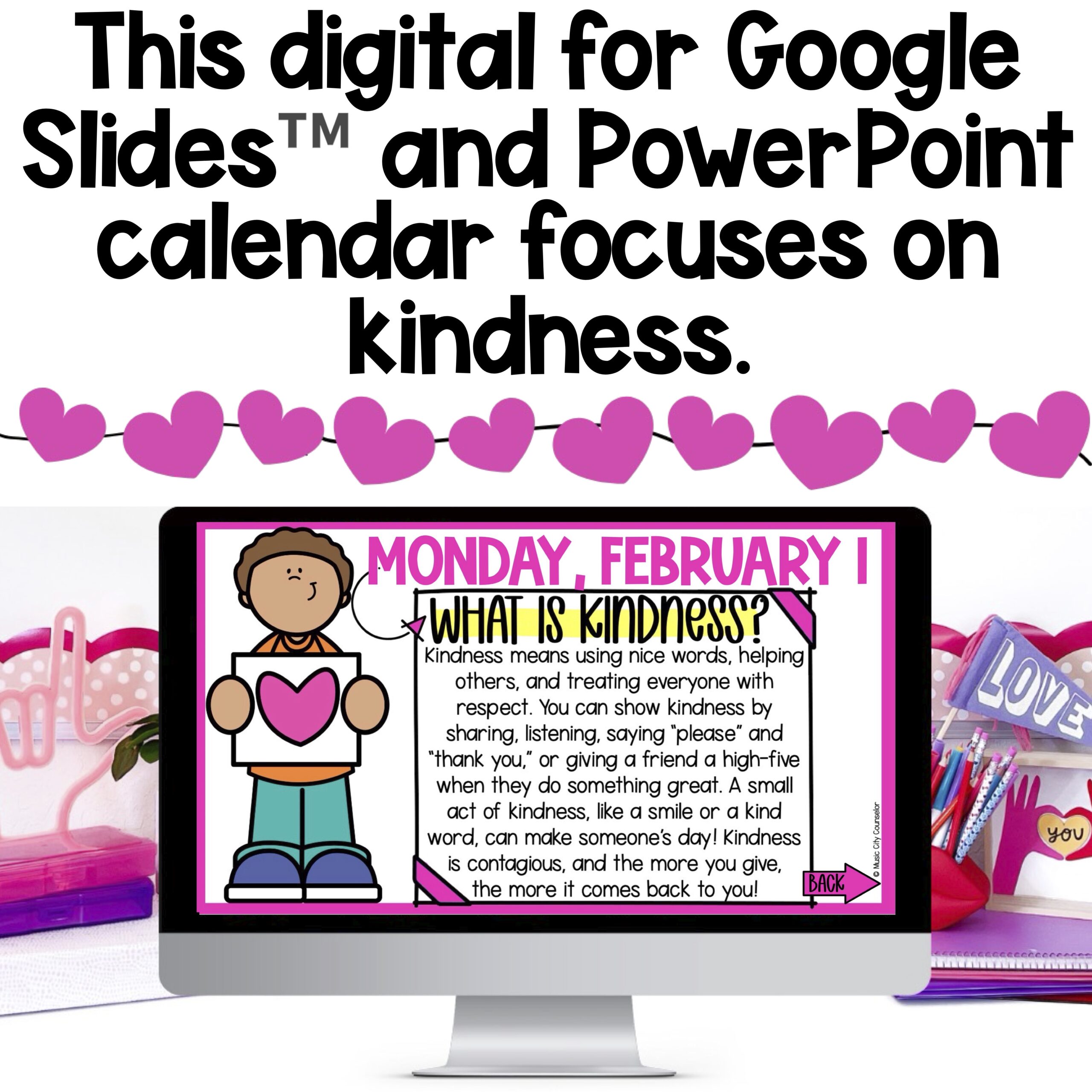 EDITABLE SEL Digital Calendar: Kindness, February 2027 - Image 2