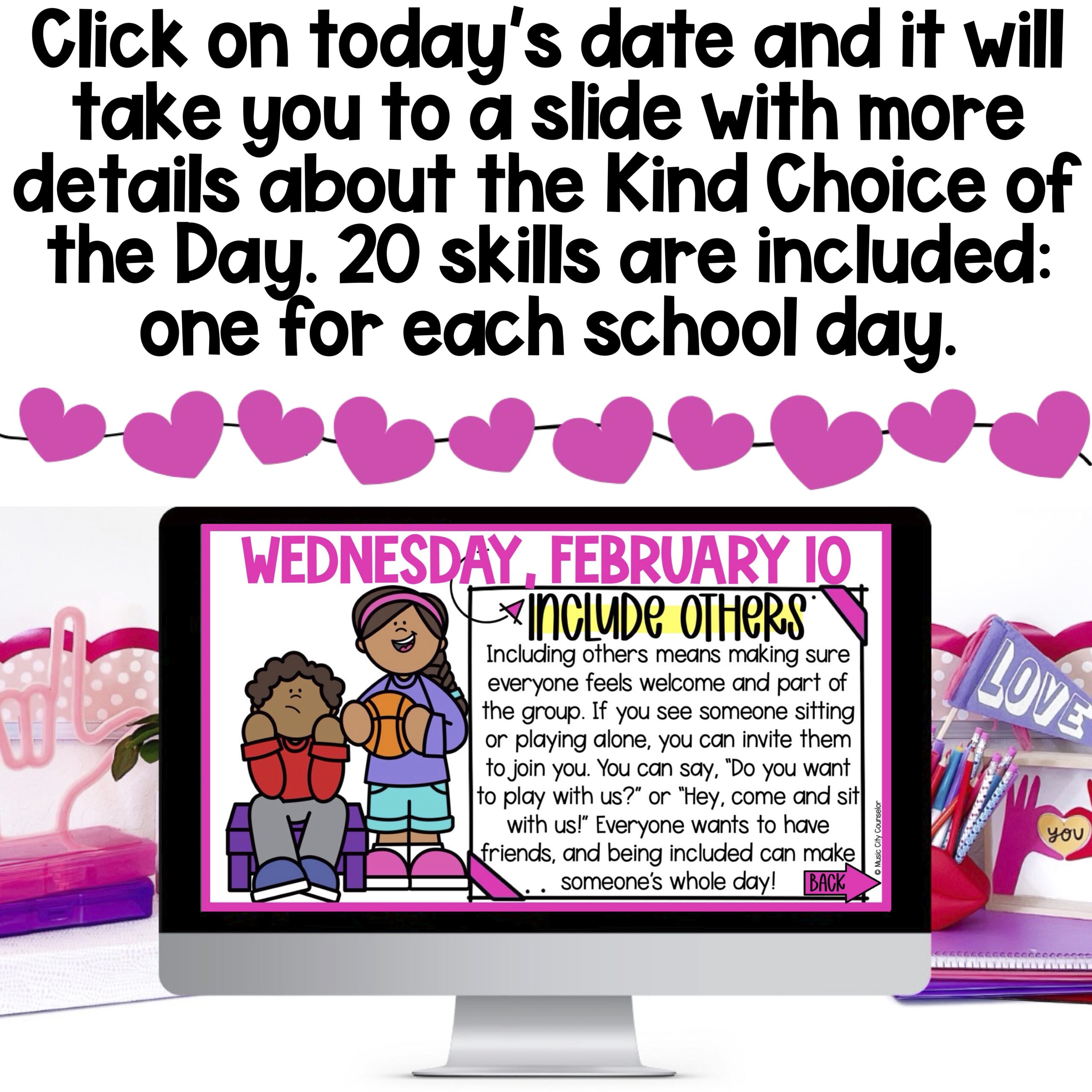 EDITABLE SEL Digital Calendar: Kindness, February 2027 - Image 3