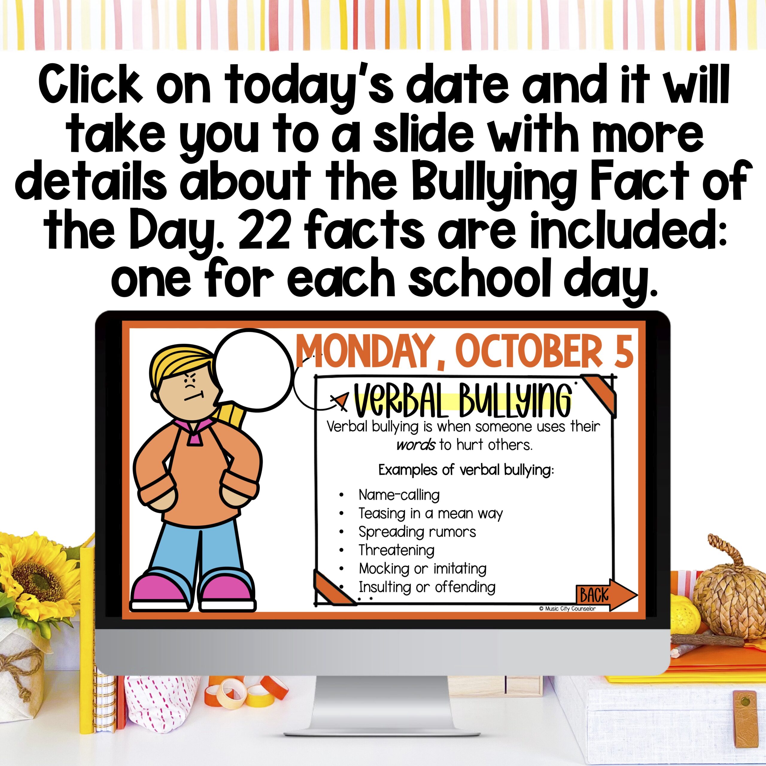 EDITABLE SEL Digital Calendar: Bullying Prevention, October 2026 - Image 3