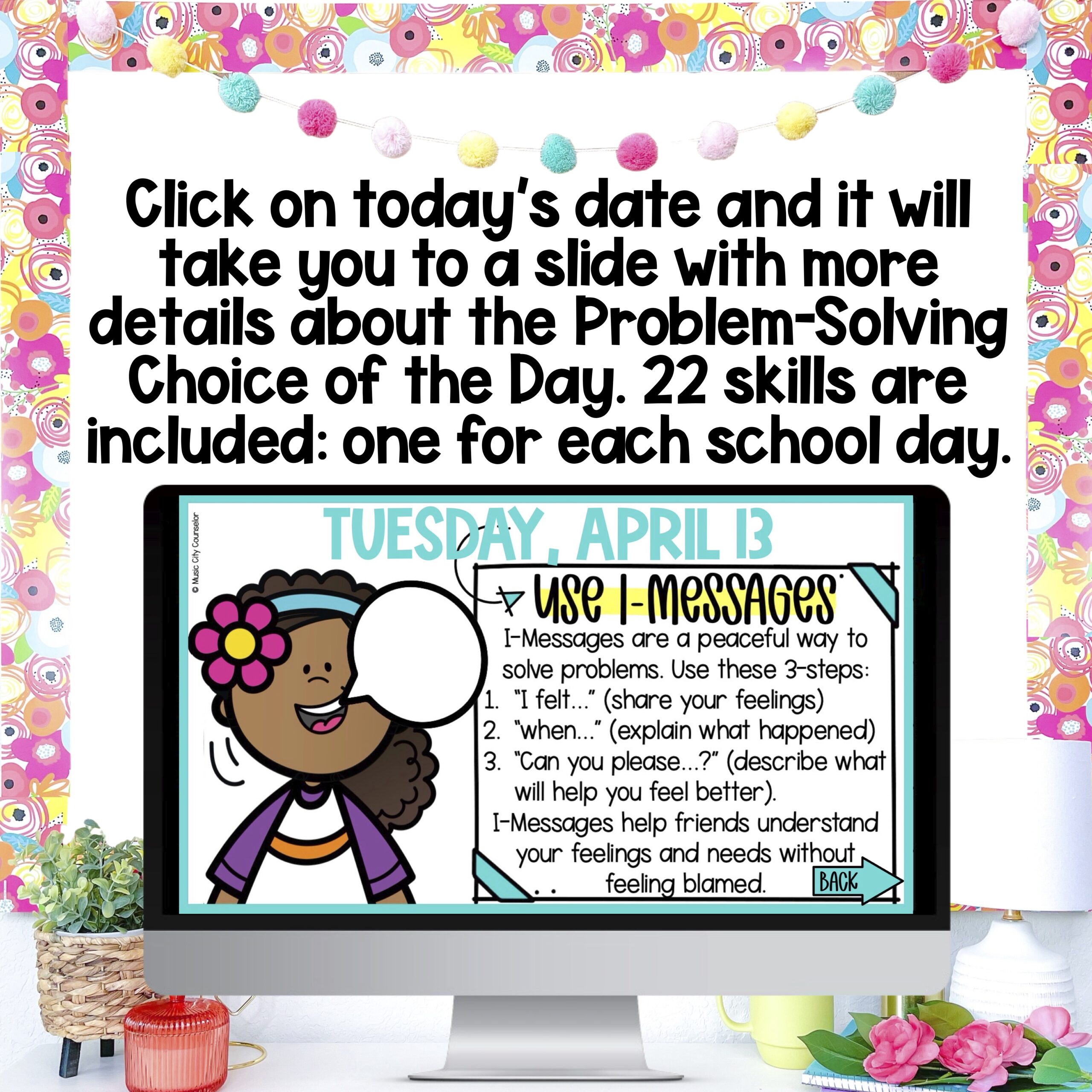 EDITABLE SEL Digital Calendar: Problem-Solving Skills, April 2027 - Image 3
