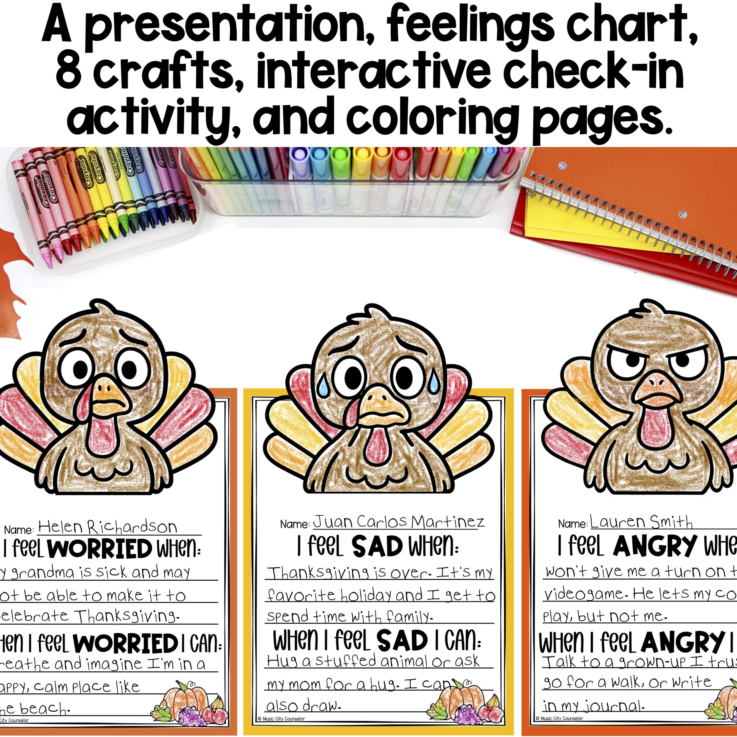 Thanksgiving Feelings & Coping Skills Lesson - Image 3
