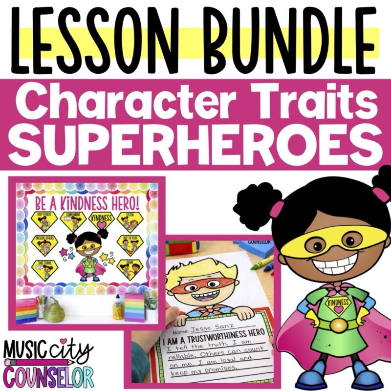 Character Traits Superhero Lessons BUNDLE