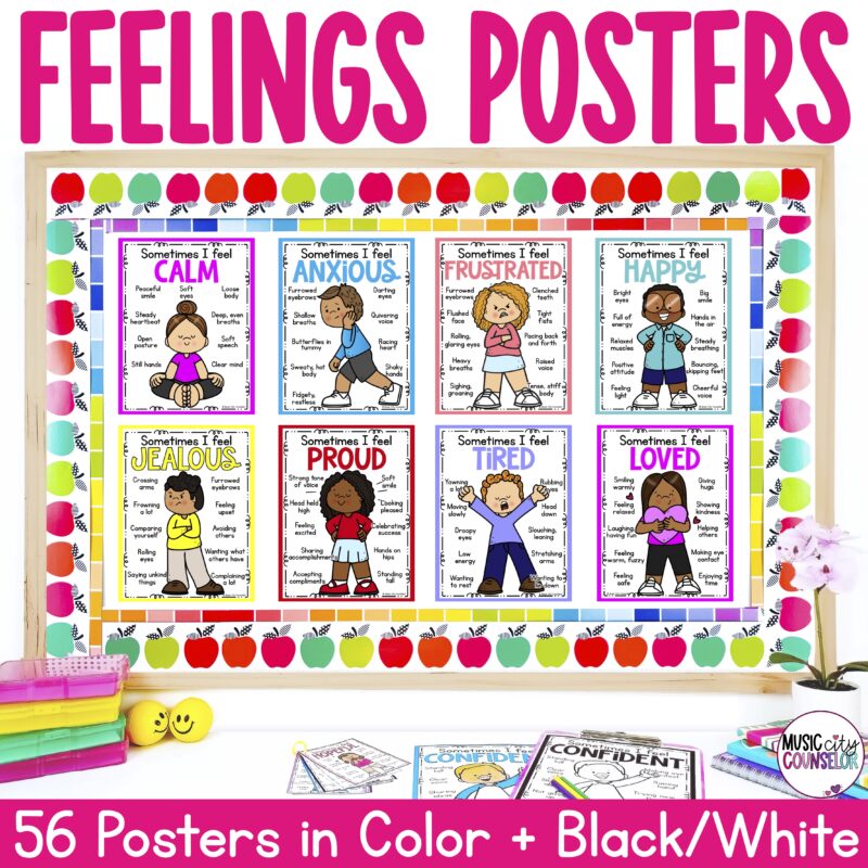 56 Feelings & Emotions Posters & Coloring Pages