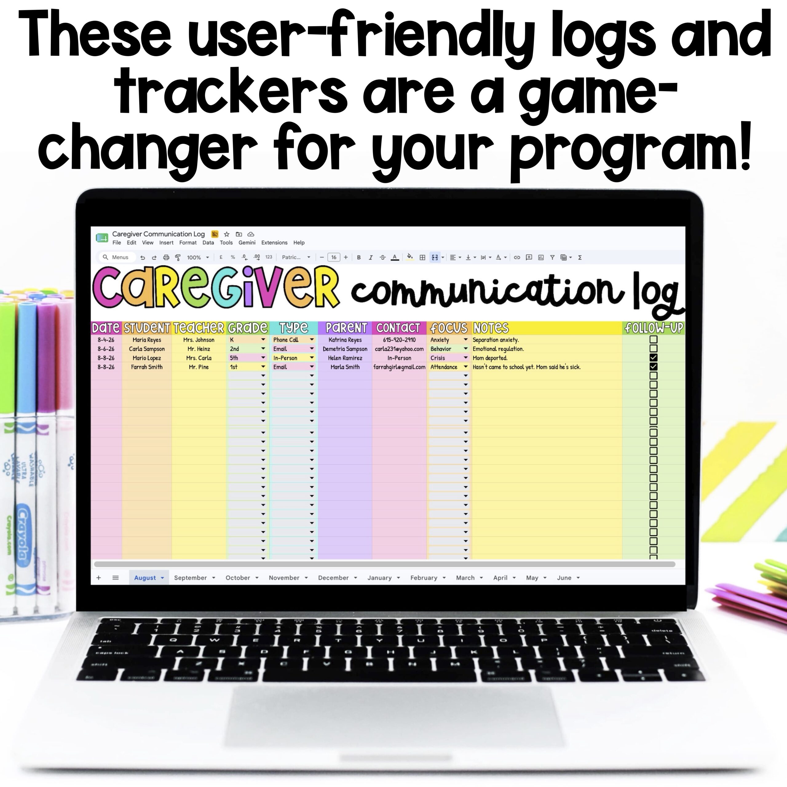 School Counseling Digital for Google Sheets Data Trackers & Logs BUNDLE - Image 4