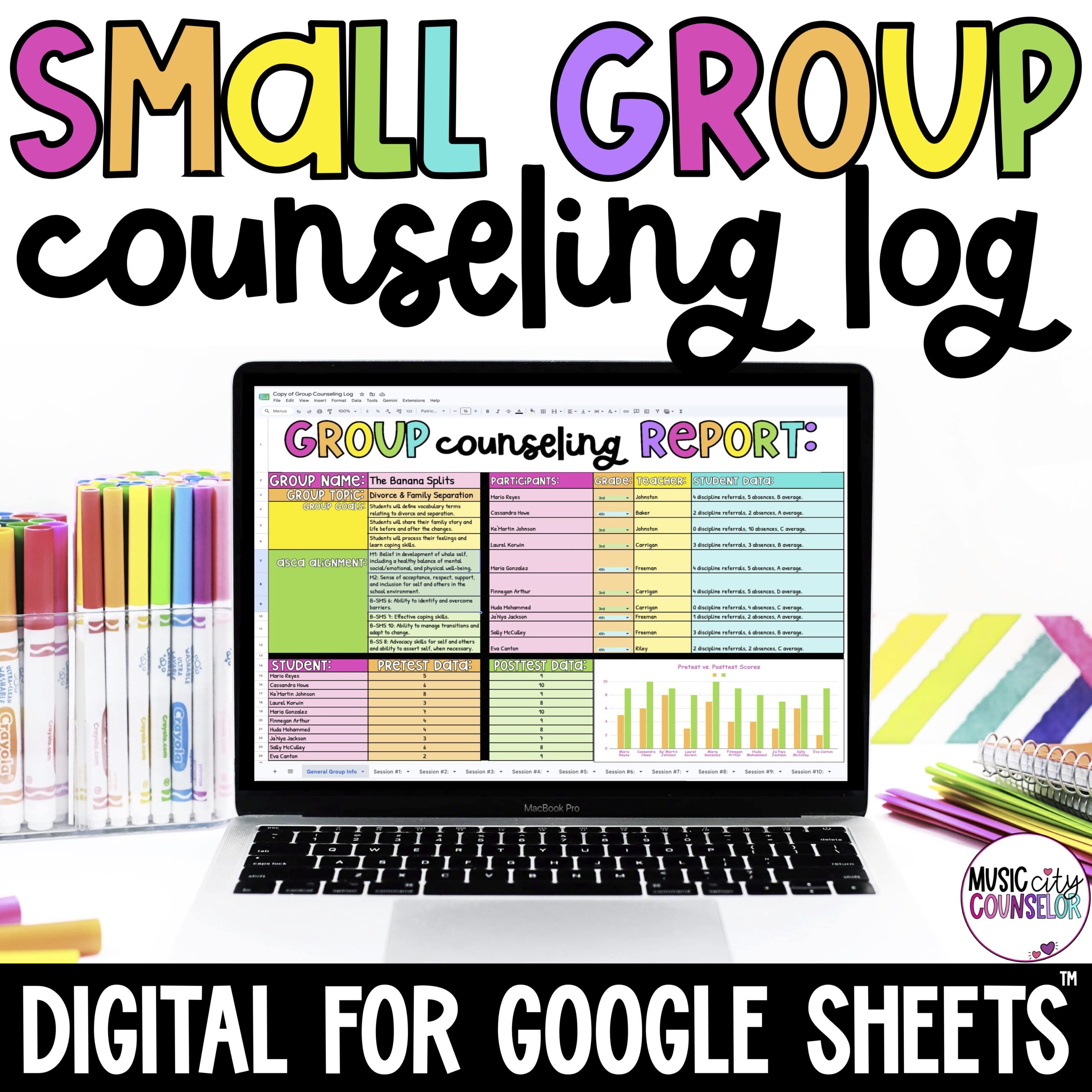 Small Group Counseling Log & Digital Tracker