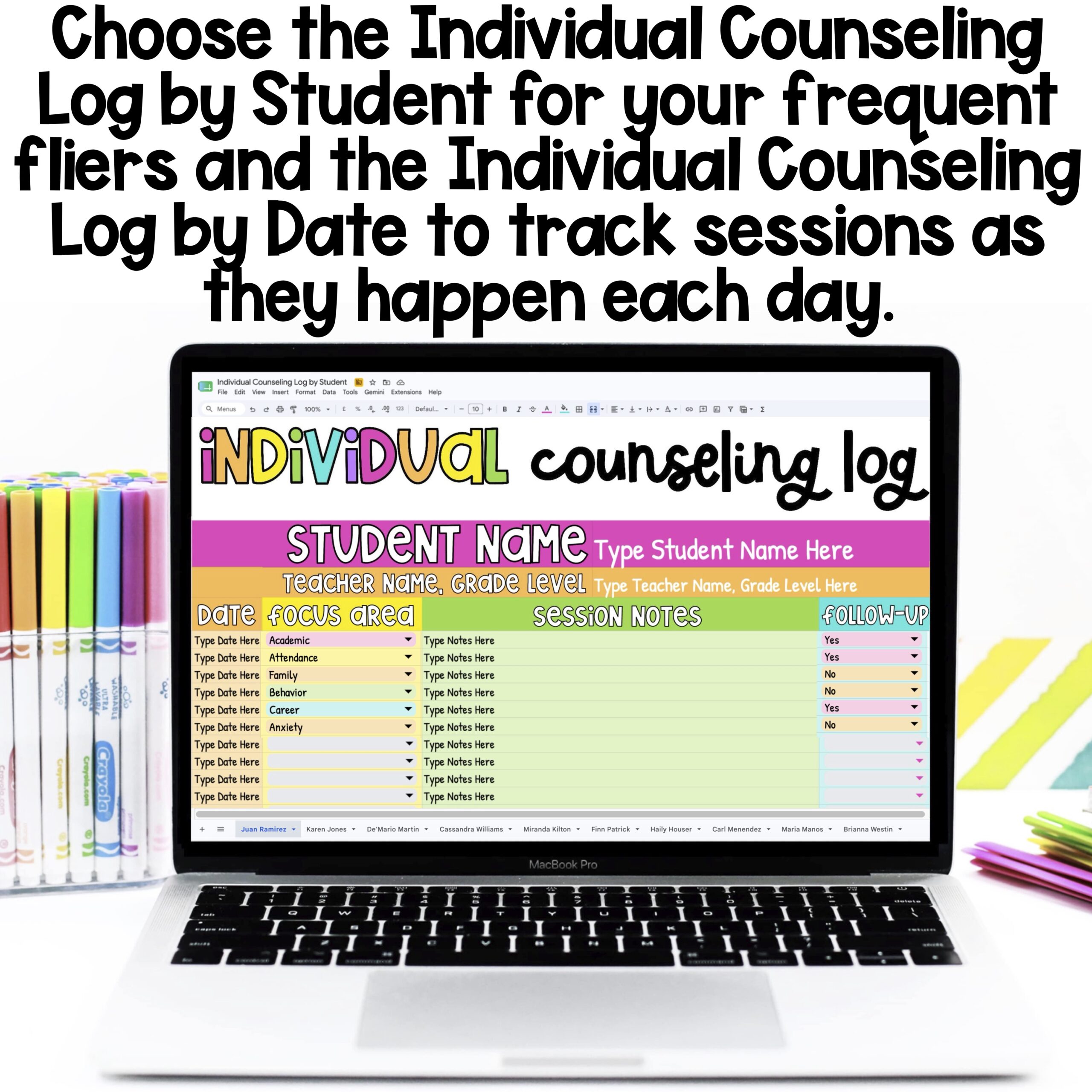Individual Counseling Log Digital Tracker - Image 3