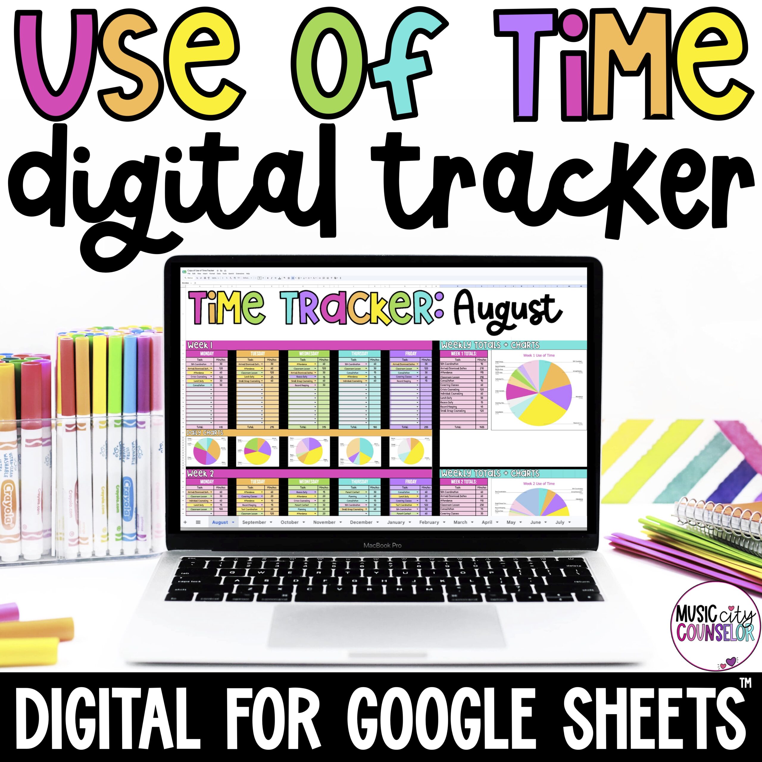 Digital School Counseling Use of Time Tracker