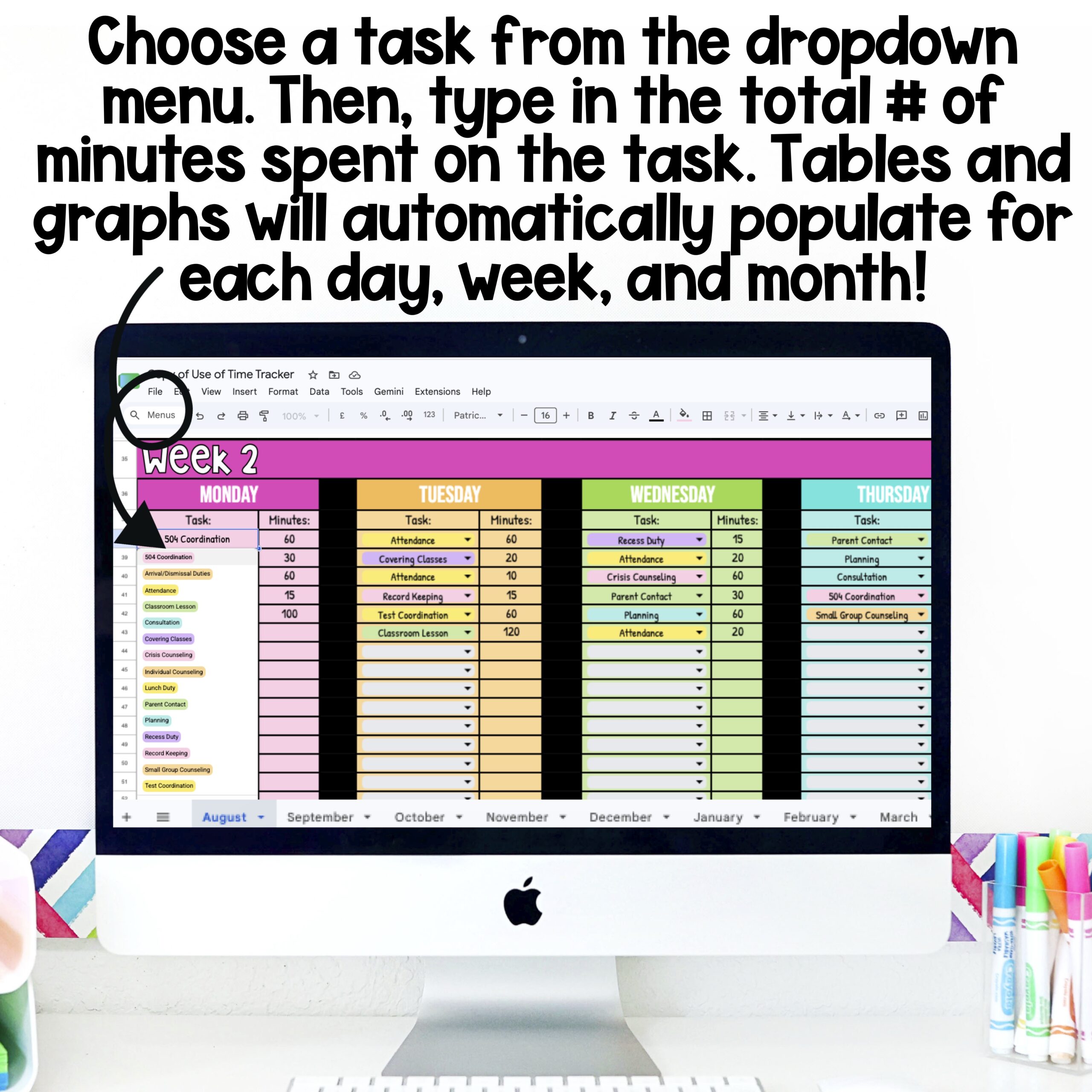 Digital School Counseling Use of Time Tracker - Image 3