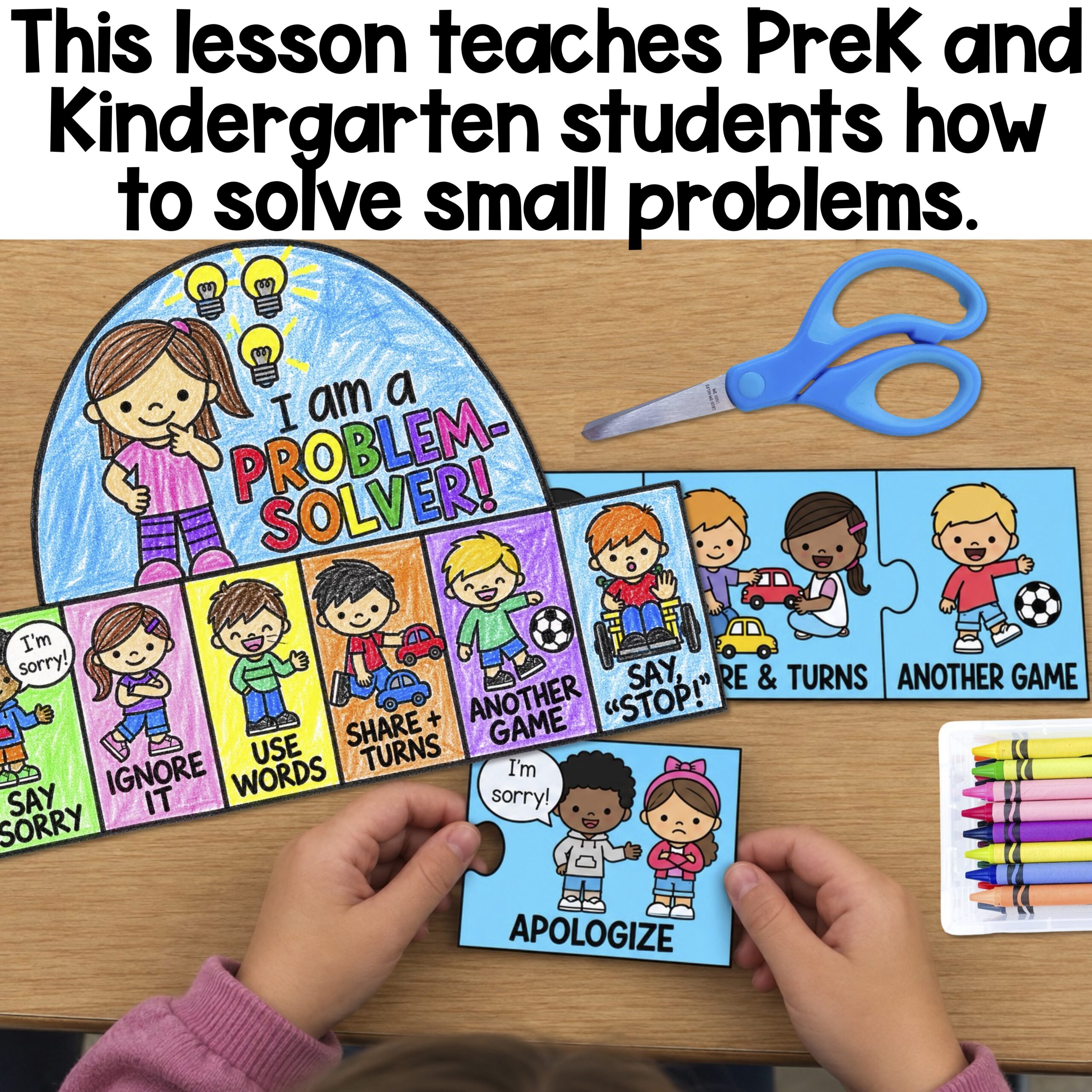 Conflict Resolution & Problem-Solving Skills Lesson for PreK & Kindergarten - Image 2